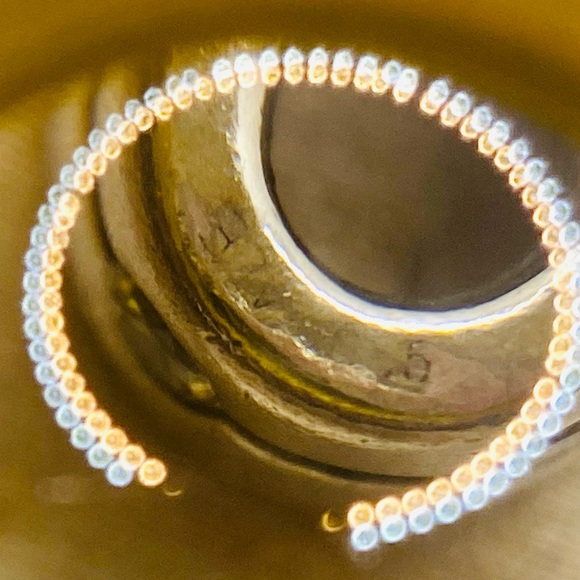 EUC Pandora 790172CZ Sterling Silver Band Bead w/ Clear Zirconia - Picture 8 of 10